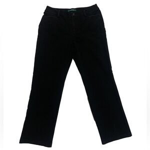 Lauren Ralph Lauren Black Mid Rise Slim Straight Business Casual Ankle Pants